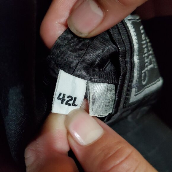 Christian Dior Jacket Mens 42L Gray Monsieur Pinstripe Double Breasted Wool - Picture 5 of 9